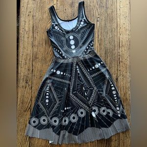 BlackMilk X-Small Moon Phases Scoop Longline Dress